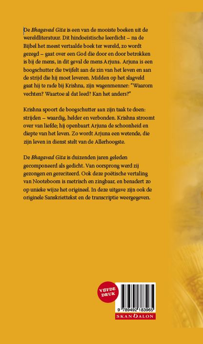 Achterkant van Bhagavad Gita