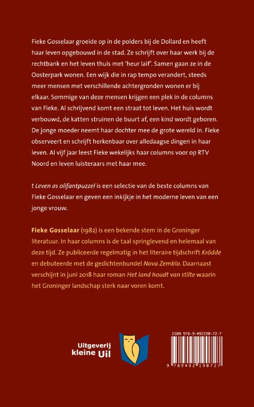 Achterkant van t Leven as olifantpuzzel