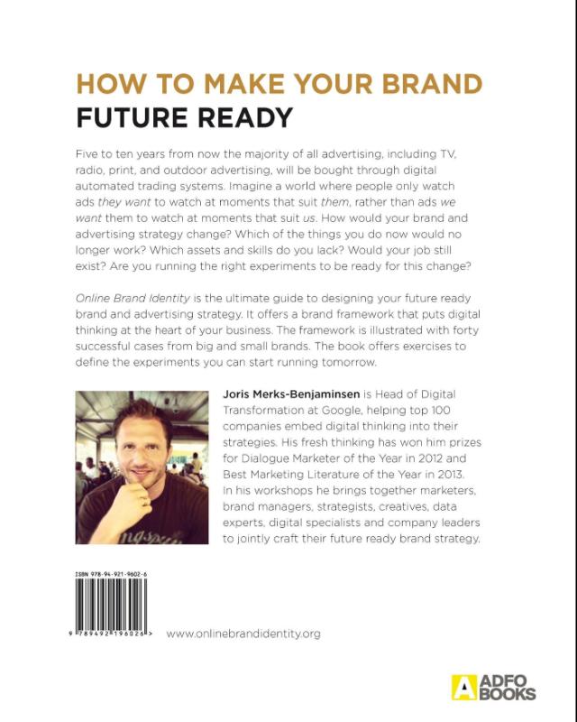 Achterkant van Online brand identity
