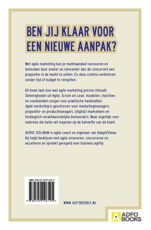 Achterkant van Agile marketing