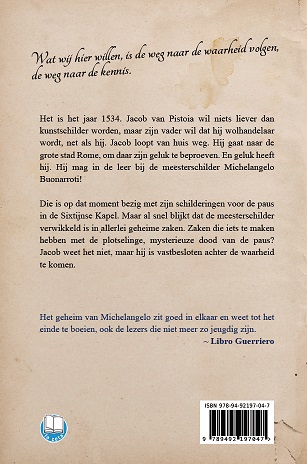 Achterkant van Het geheim van Michelangelo