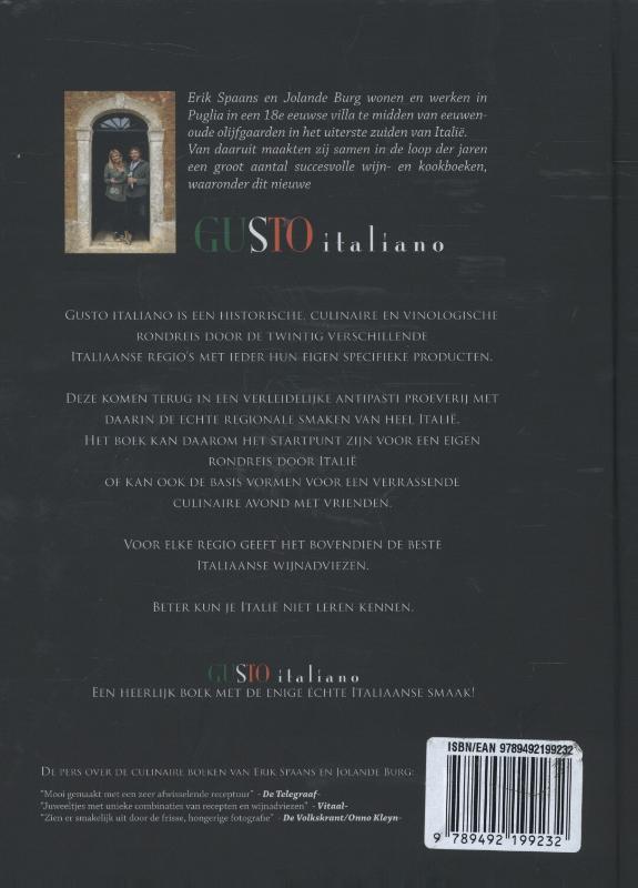 Achterkant van Gusto Italiano