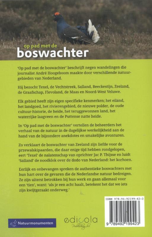 Achterkant van Op pad met de boswachter