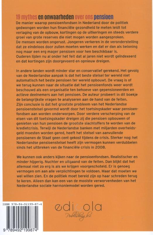 Achterkant van 19 mythes en onwaarheden over ons pensioen