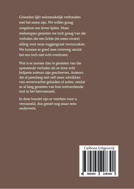 Achterkant van 14 Thrillers uit de oude doos