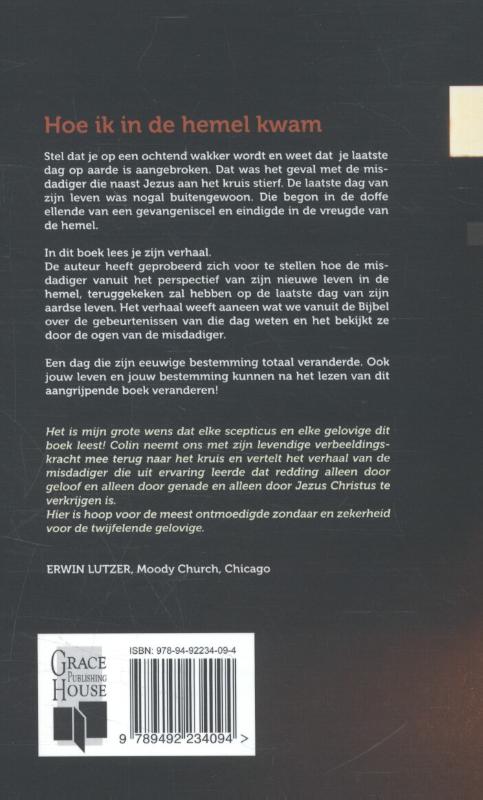Achterkant van Hoe ik in de hemel kwam