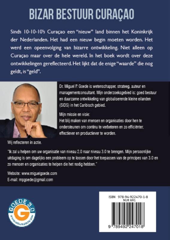 Achterkant van Bizar bestuur Curaçao