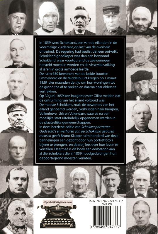 Achterkant van Schokker portretten