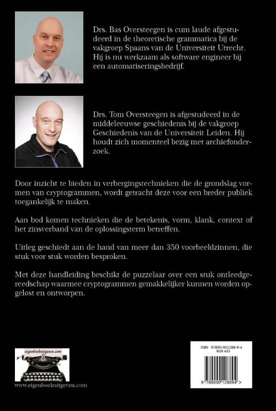 Achterkant van Handleiding voor het oplossen van cryptogrammen