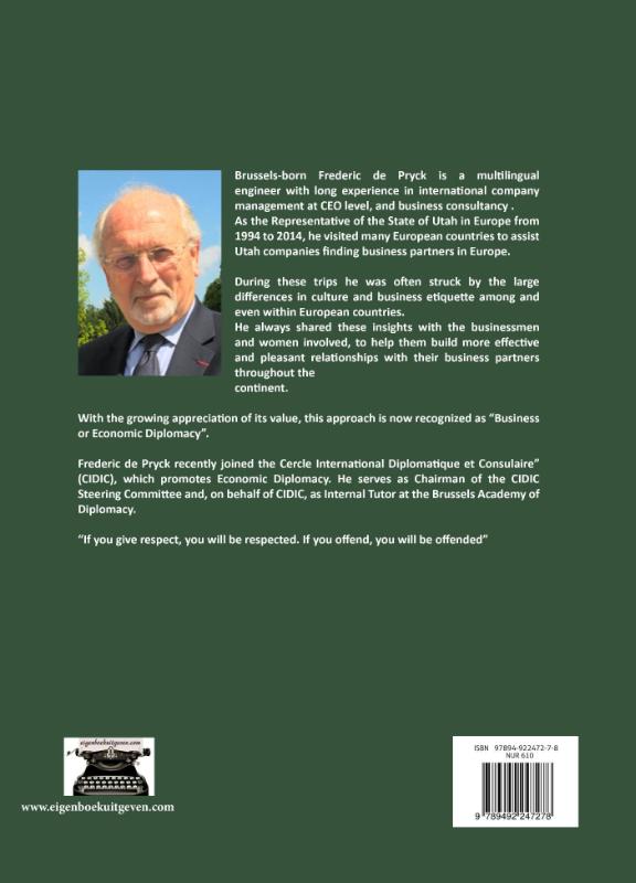 Achterkant van Culture, business etiquette and title protocol in Europe