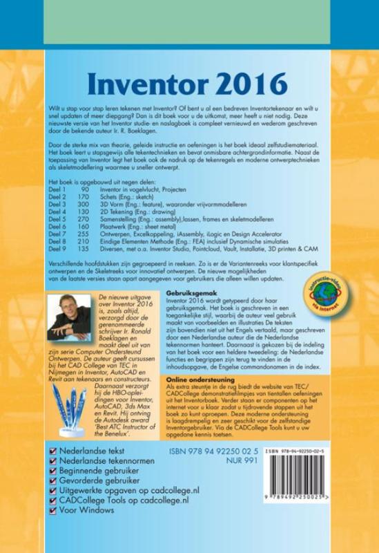 Achterkant van Inventor 2016