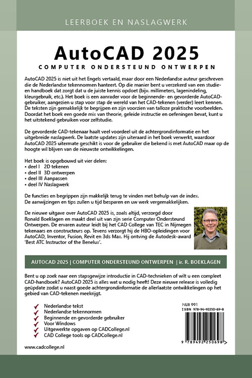 Achterkant van AutoCAD 2025