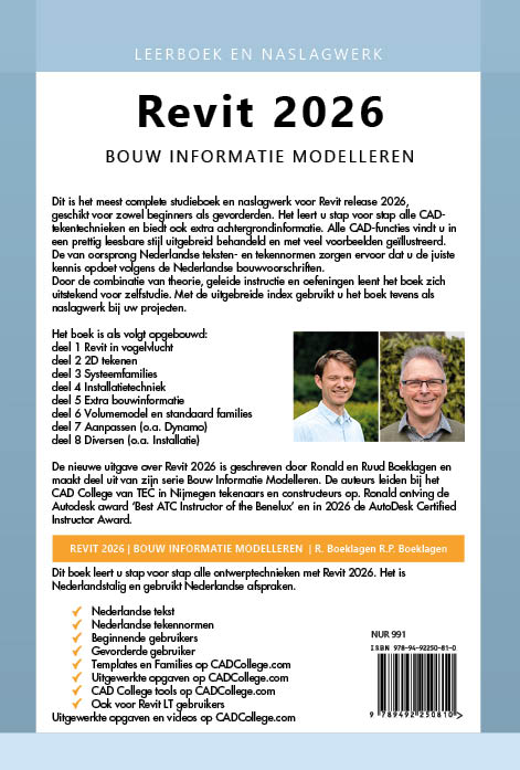 Achterkant van Revit 2026