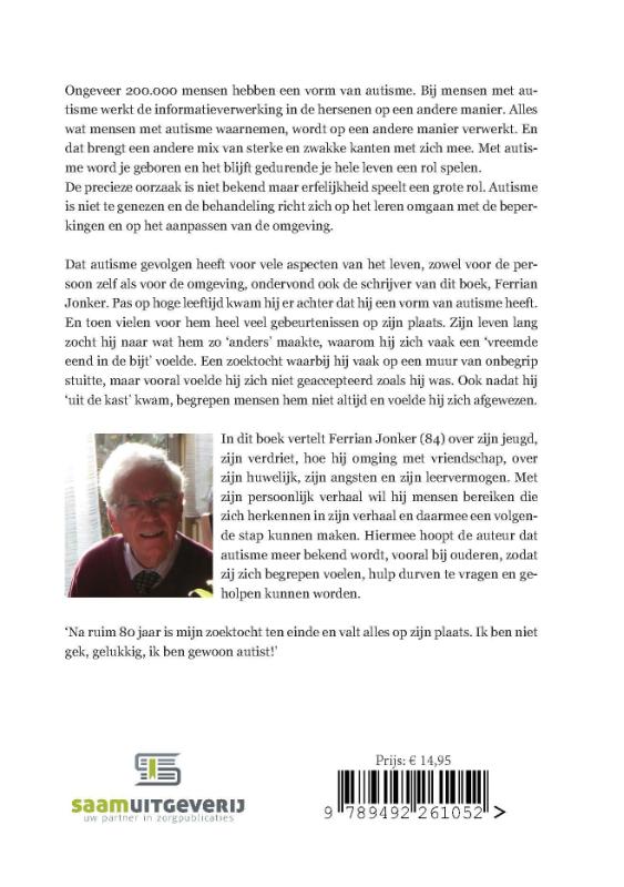 Achterkant van Gelukkig, ik ben gewoon autist