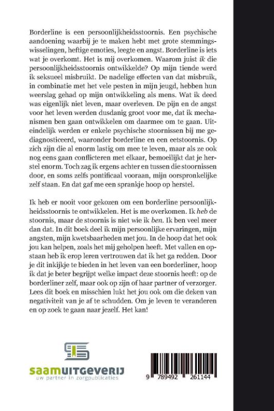Achterkant van Gevangen in mezelf