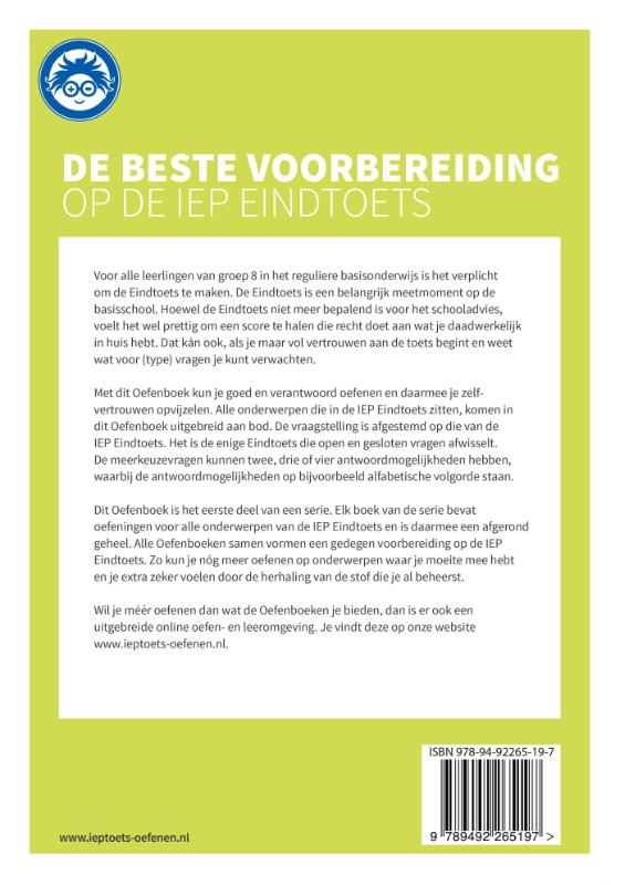 Achterkant van Opgaven voor Rekenen en Taal