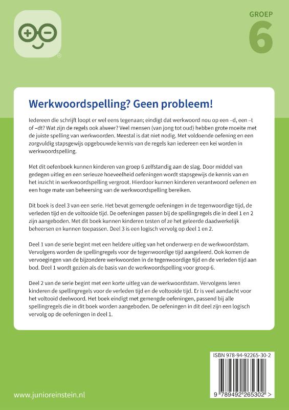 Achterkant van Spellingsoefeningen gemengd groep 6