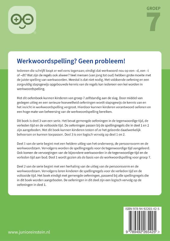 Achterkant van leer- en oefenboek