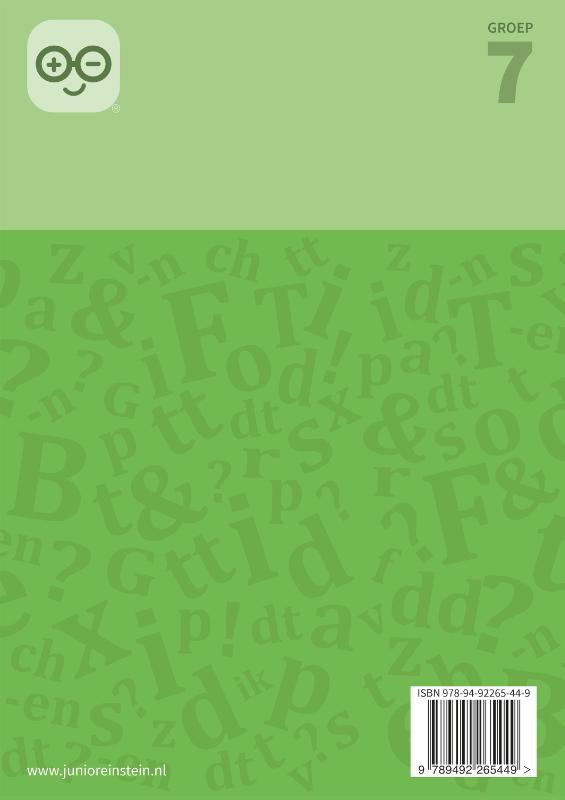 Achterkant van Leer- en oefenboeken 1, 2 en 3 groep 7