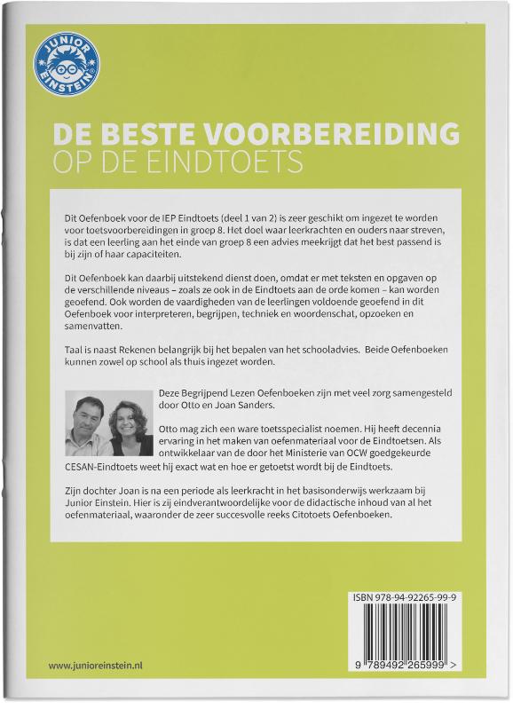 Achterkant van Geschikt voor de IEP Eindtoets Deel 1