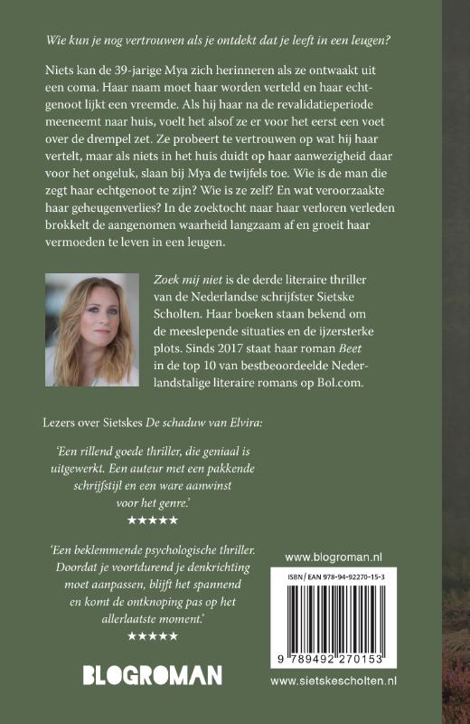 Achterkant van Zoek mij niet