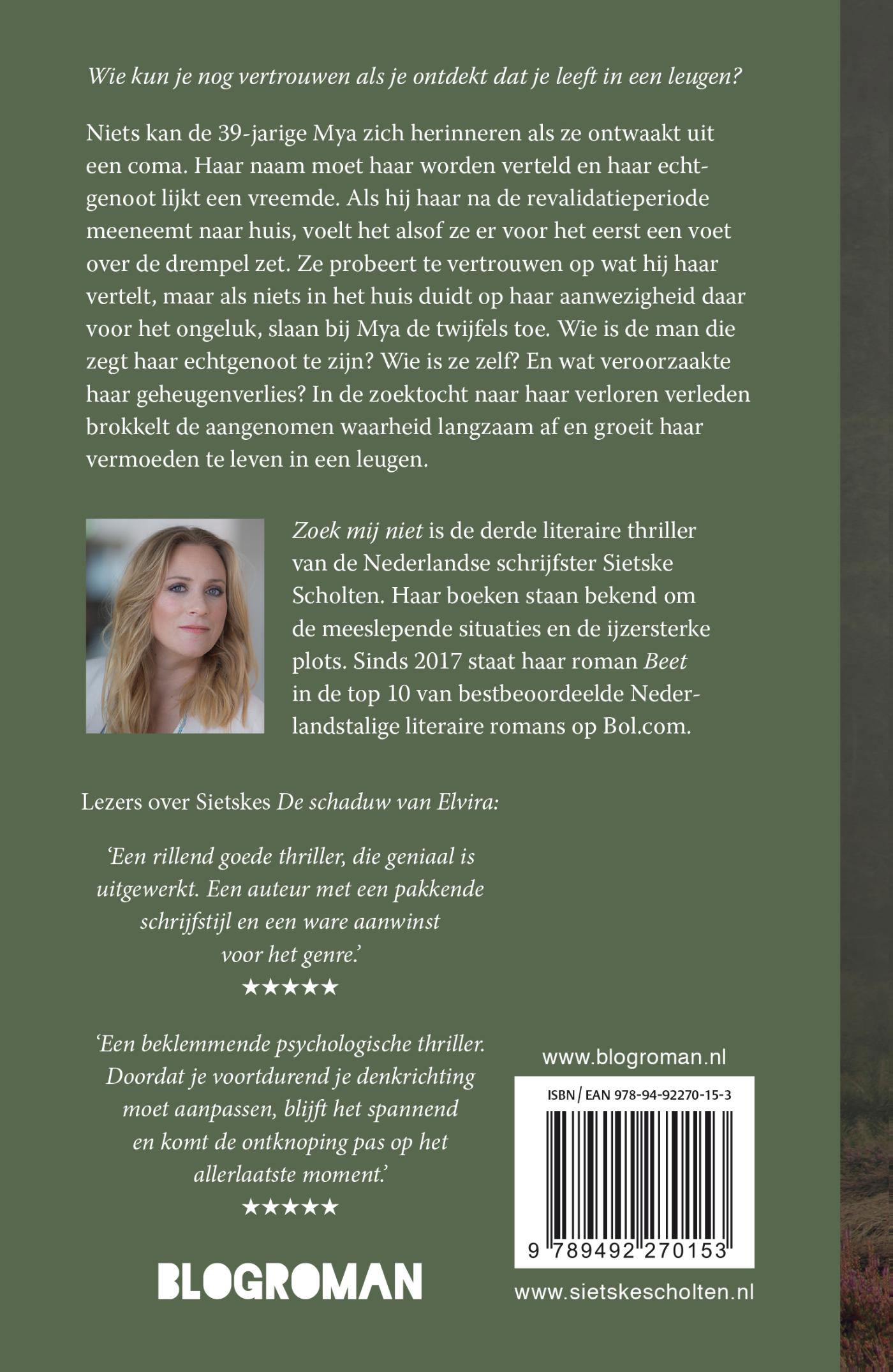 Achterkant van Zoek mij niet