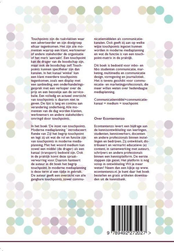 Achterkant van De inzet van touchpoints