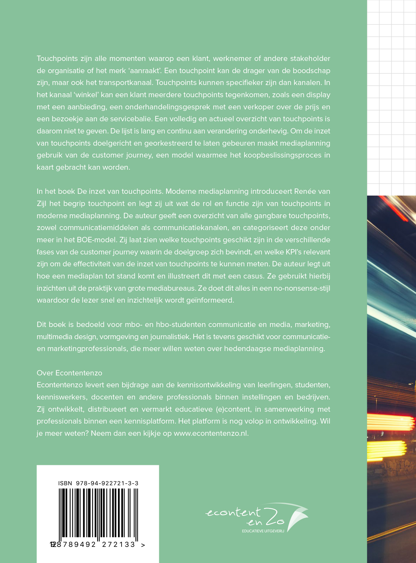Achterkant van De inzet van touchpoints