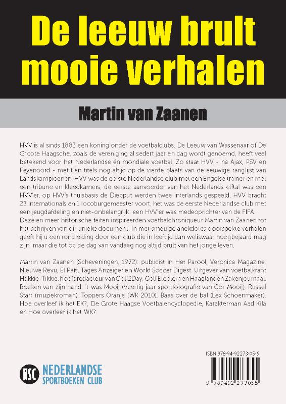 Achterkant van De leeuw brult mooie verhalen