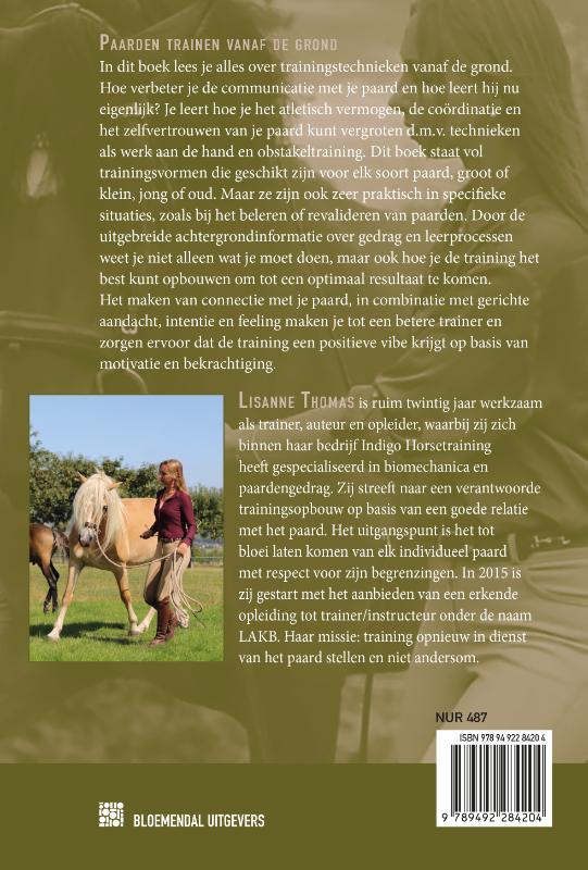 Achterkant van Paarden trainen vanaf de grond