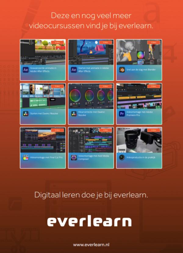 Achterkant van Videomontage: termen, jargon en e-learning