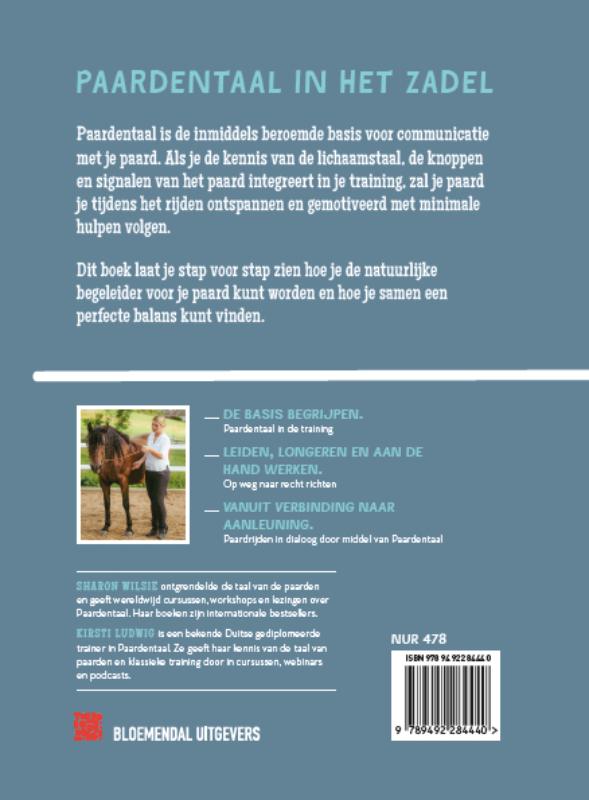Achterkant van Paardentaal voor ruiters