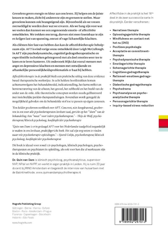 Achterkant van Affectfobietherapie in de praktijk