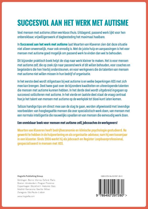 Achterkant van Succesvol aan het werk met autisme