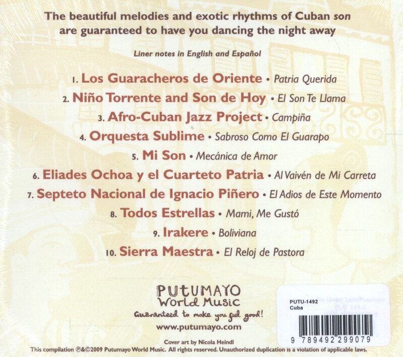 Achterkant van Putumayo presents * Cuba