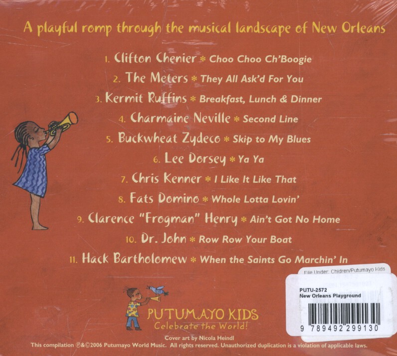 Achterkant van Putumayo kids presents New Orleans playground