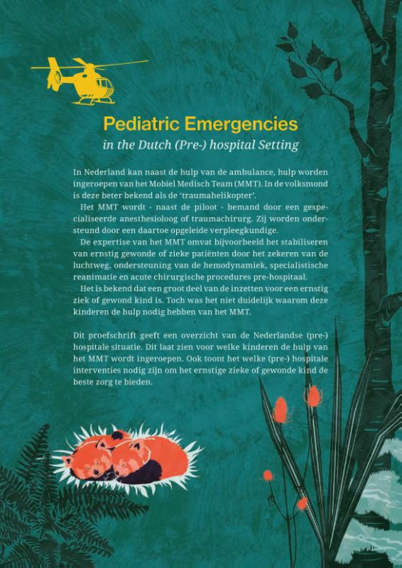 Achterkant van Pediatric emergencies in the Dutch (pre)hospital setting