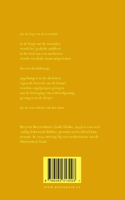 Achterkant van In de loop van de woorden