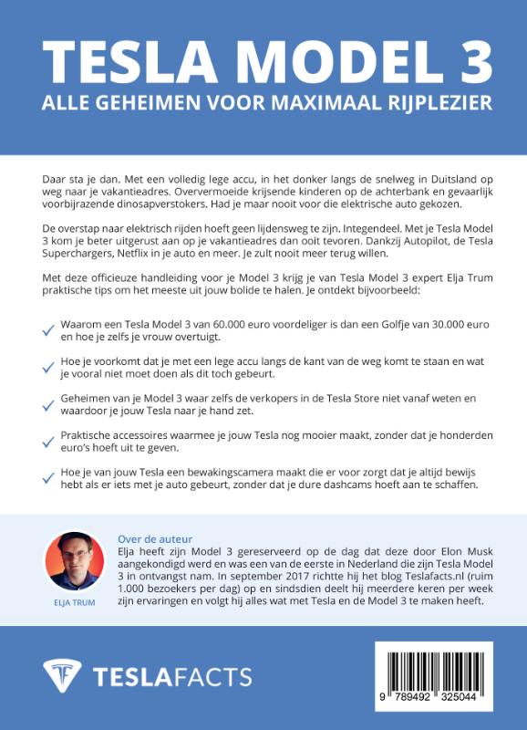 Achterkant van Tesla Model 3