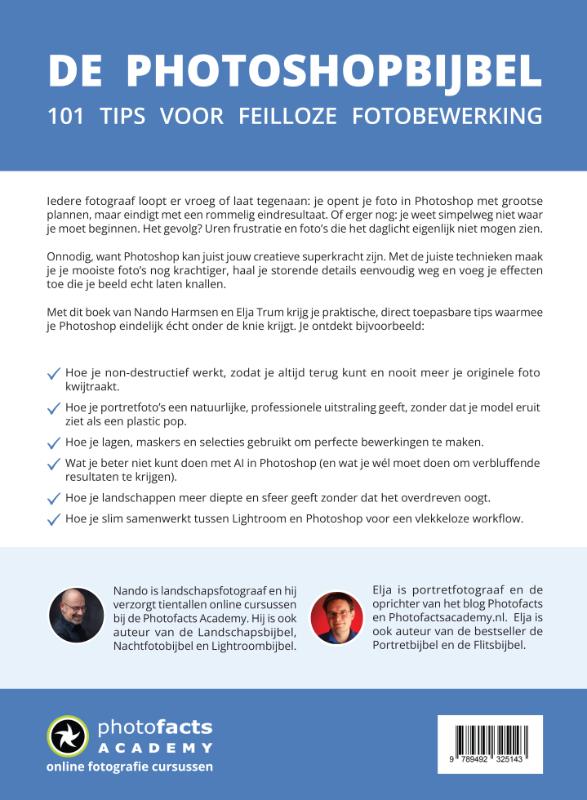 Achterkant van De Photoshopbijbel