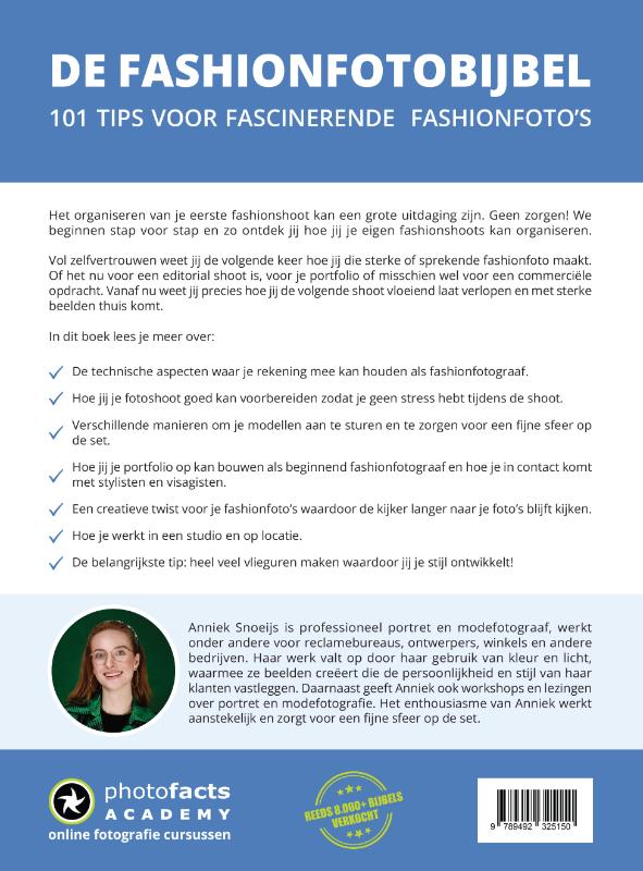 Achterkant van De Fashionfotobijbel