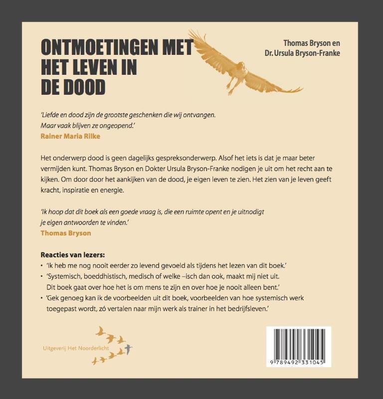 Achterkant van Ontmoetingen met het leven in de dood