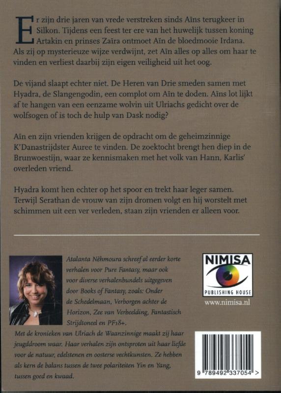Achterkant van De wolvenmeesteres