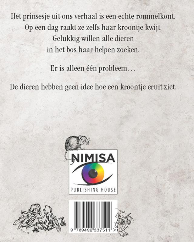 Achterkant van De prinses die haar kroontje kwijtraakte