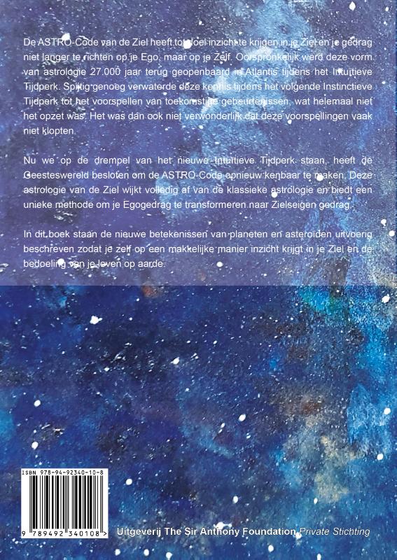 Achterkant van De astro-code van de ziel