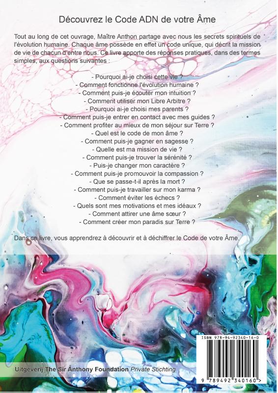 Achterkant van Le Code ADN de l’Âme