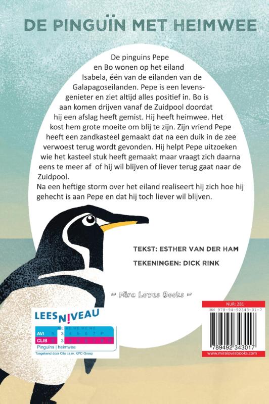 Achterkant van De pinguïn met heimwee