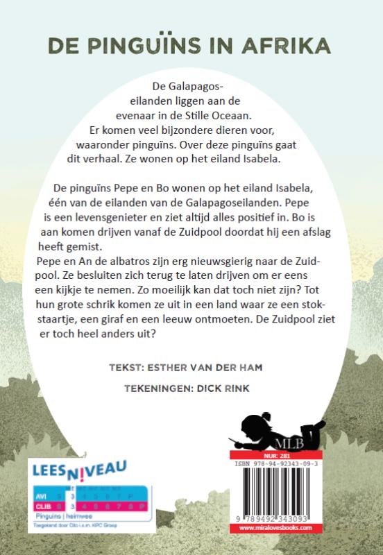 Achterkant van De pinguins in Afrika