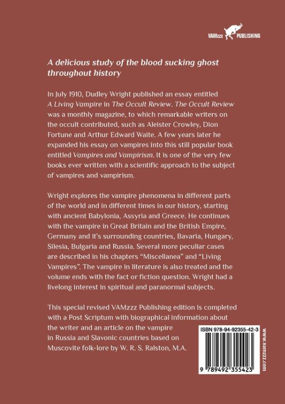 Achterkant van Vampires & Vampirism