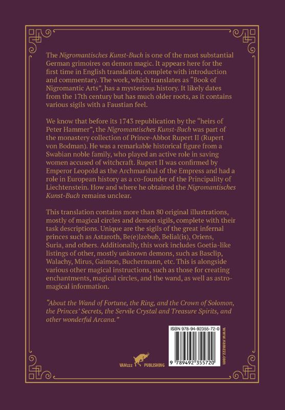 Achterkant van Nigromantisches Kunst-Buch